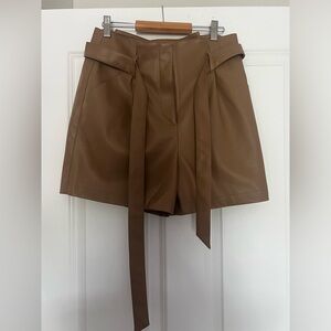 Caché Leather Shorts